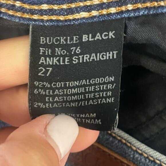 Buckle Black Fit No. 76 Womens Denim Jean Cut-Off Shorts Size 27 Blue Distressed - Picture 5 of 8